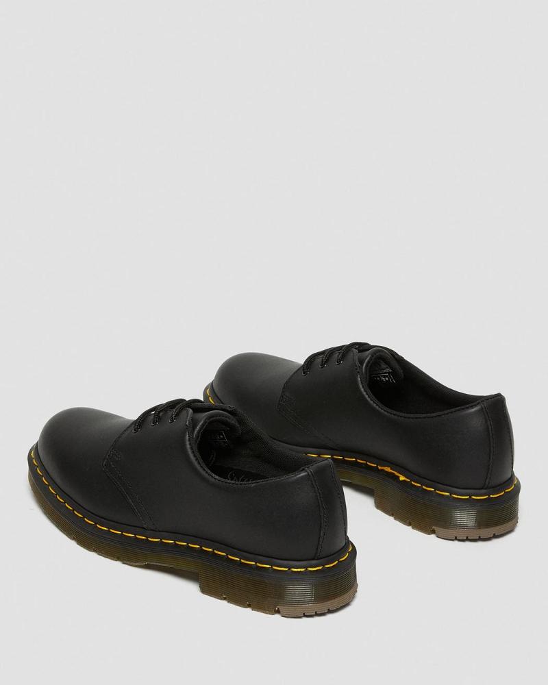 Black Women's Dr Martens 1461 Slip Resistant Leather Oxfords Shoes | CA 368OKI